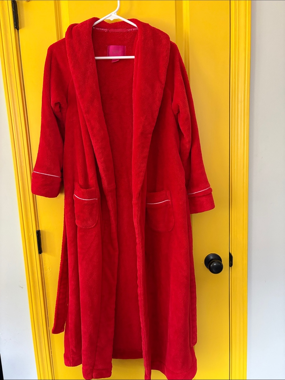 Victoria Secret Red Plush Collar Robe